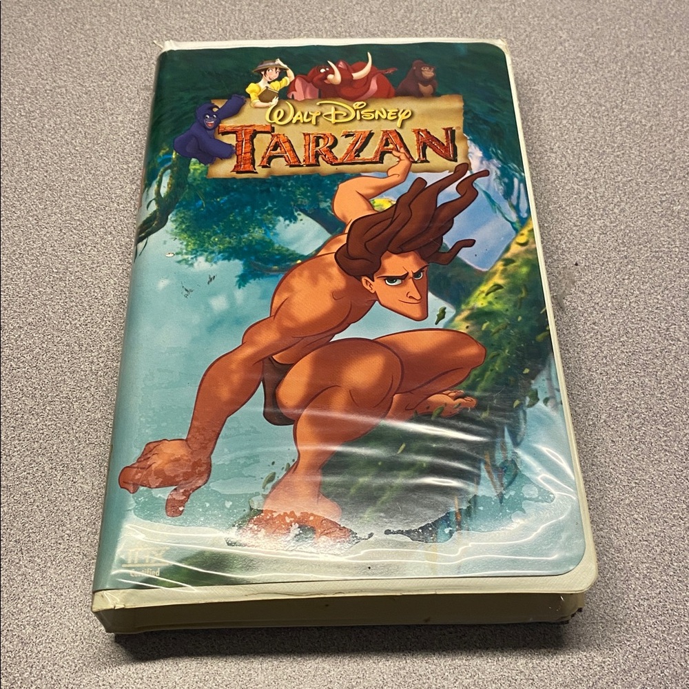 Disney's VHS Tarzan Movie Video Cassette Animation - Vintage Retro Phil Collins